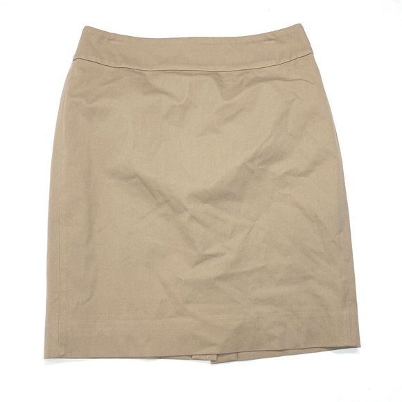 J.CREW No. 2 Pencil Career Work Skirt 12P 12 Petite Tan Khaki Career Suiting